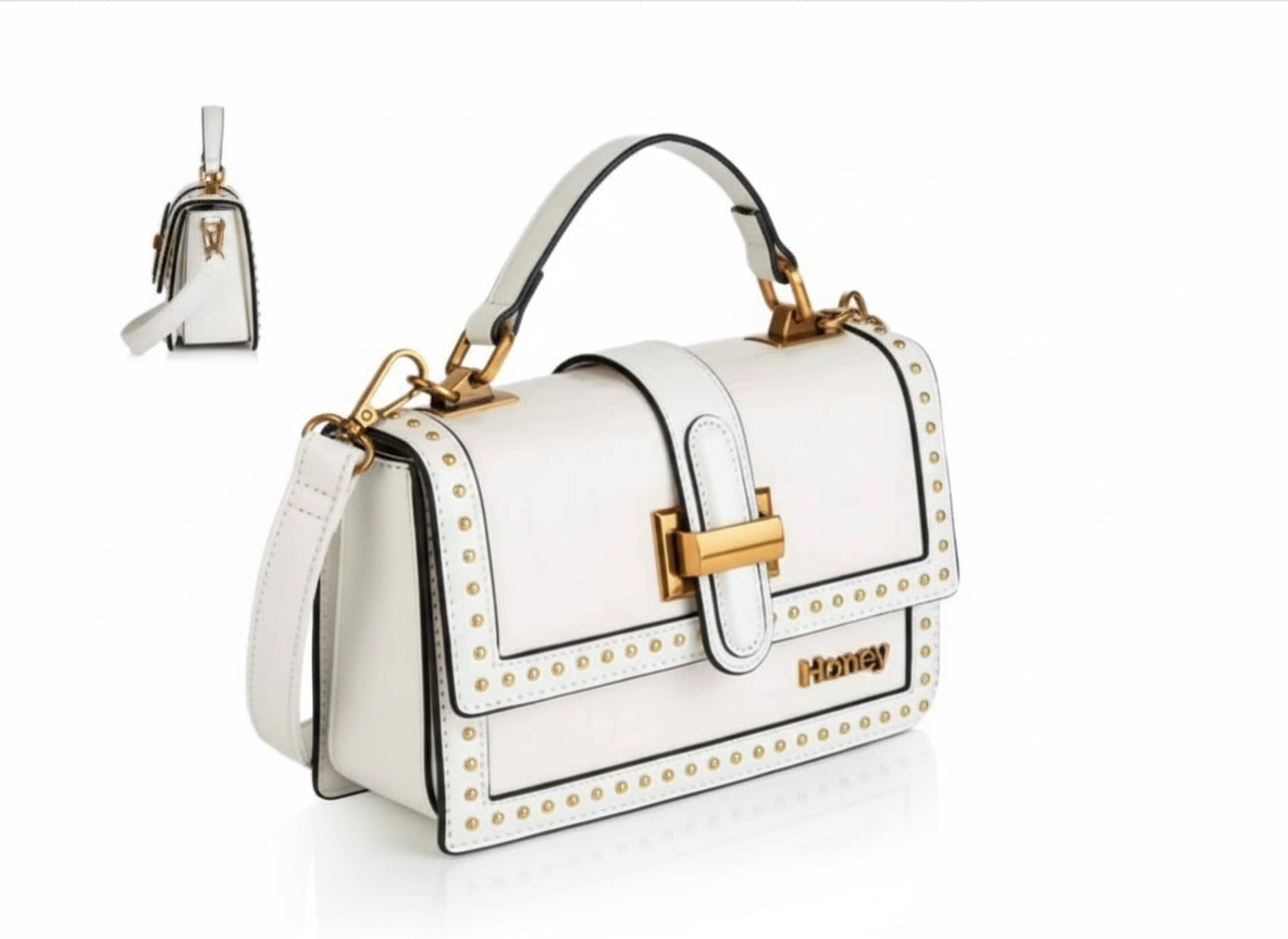 Honey Handbag White and Gold 883133 Honey Handbag White and Gold 883133